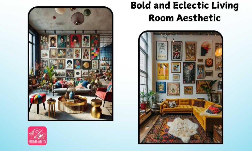 Bold and Eclectic Living Room Aesthetic