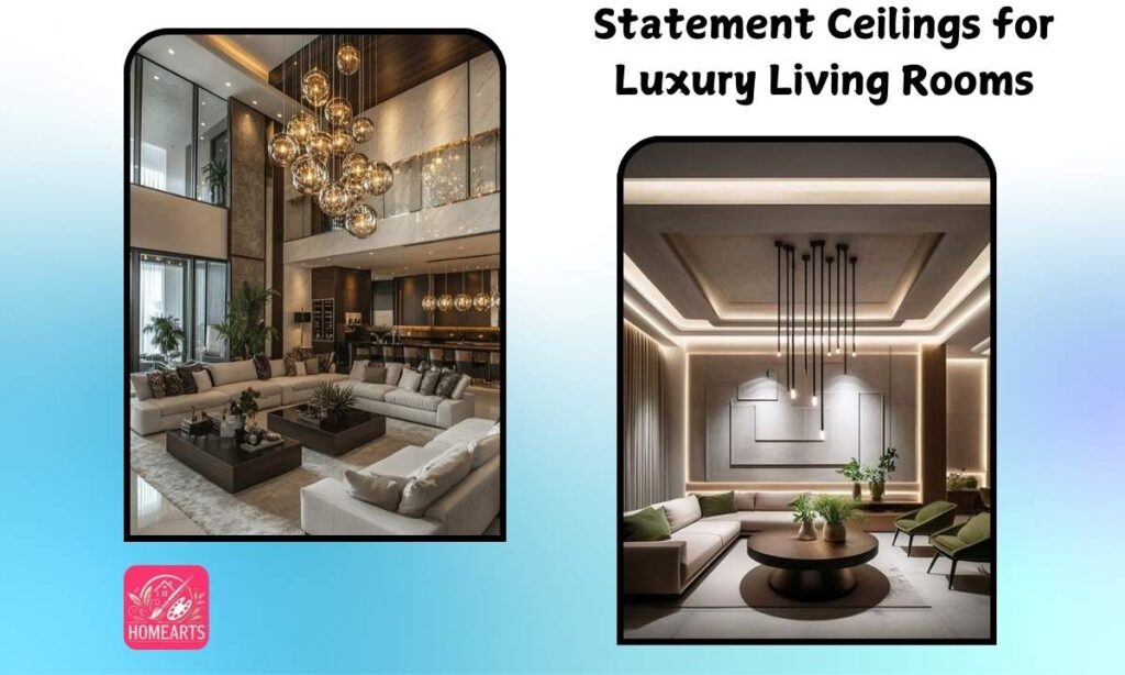 Statement Ceilings for Luxury Living Rooms